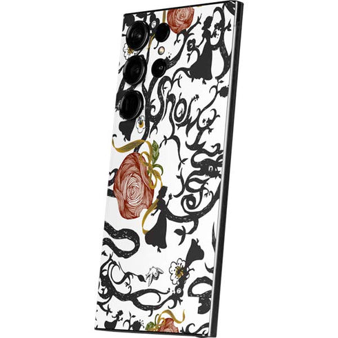 Disney Snow White Roses and Character Silhouette Galaxy S25 Ultra Skin